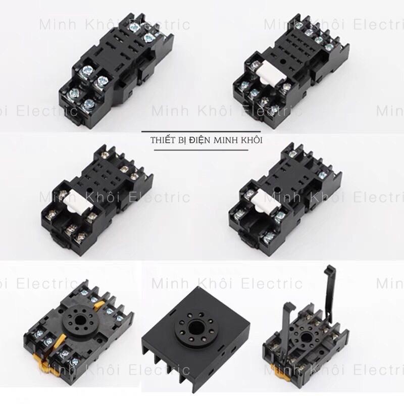 Đế rơ le timer thời gian, đế relay trung gian socket relay, de role