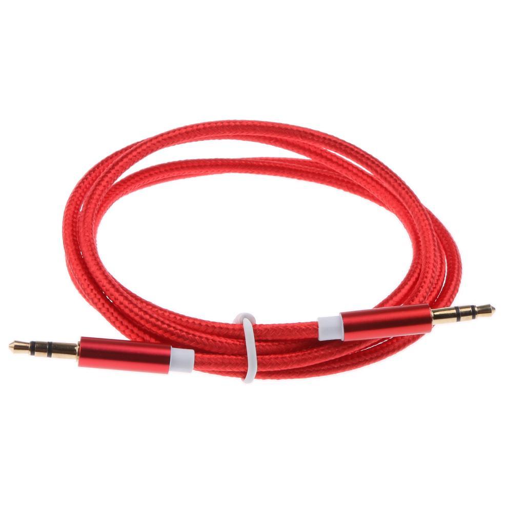 3.5mm Male AUX Stereo Audio Headphone Car Cable For Phone MP3