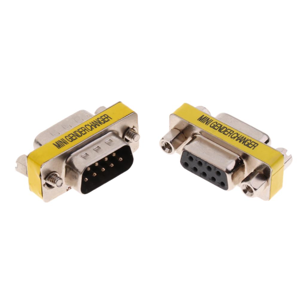 DB9 9Pin Female to Female/Male to Male Gender Change Converter Adapter RS232