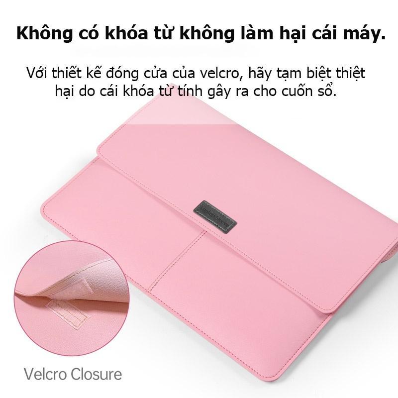 Túi đựng laptop bằng da PU mềm 4 trong 1 thích hợp cho Macbook pro 11 12 13 14 15 16 air 13 inch