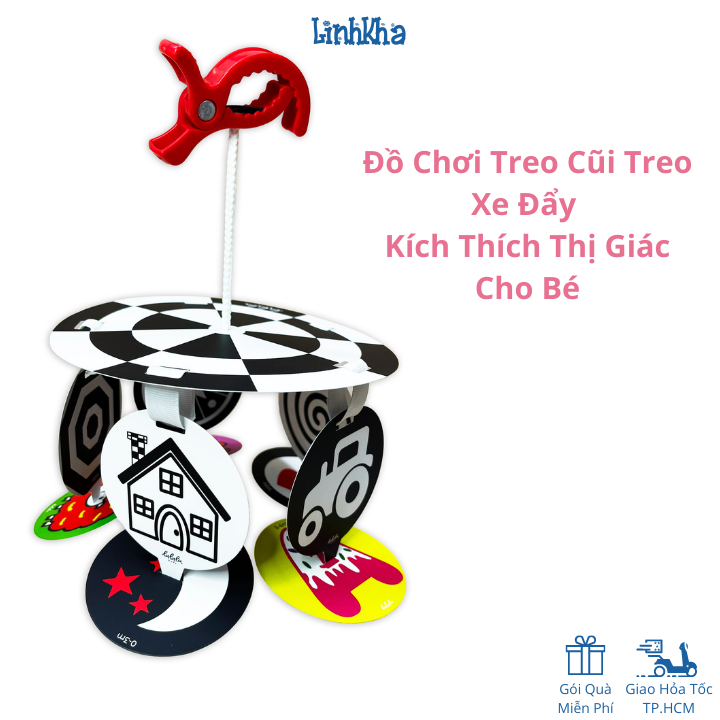 Đồ Chơi Treo Cũi Treo Xe Đẩy Kích Thích Thị Giác Bé Sơ Sinh 0-6 Tháng - Hiệu Lalala Baby