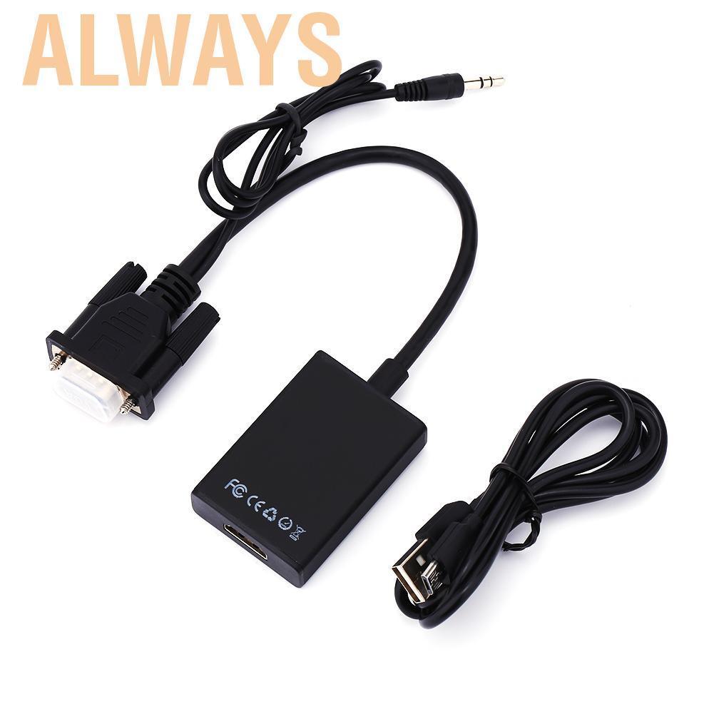 Bộ cáp chuyển đổi từ giác cắm VGA 3.5mm sang cổng HDMI