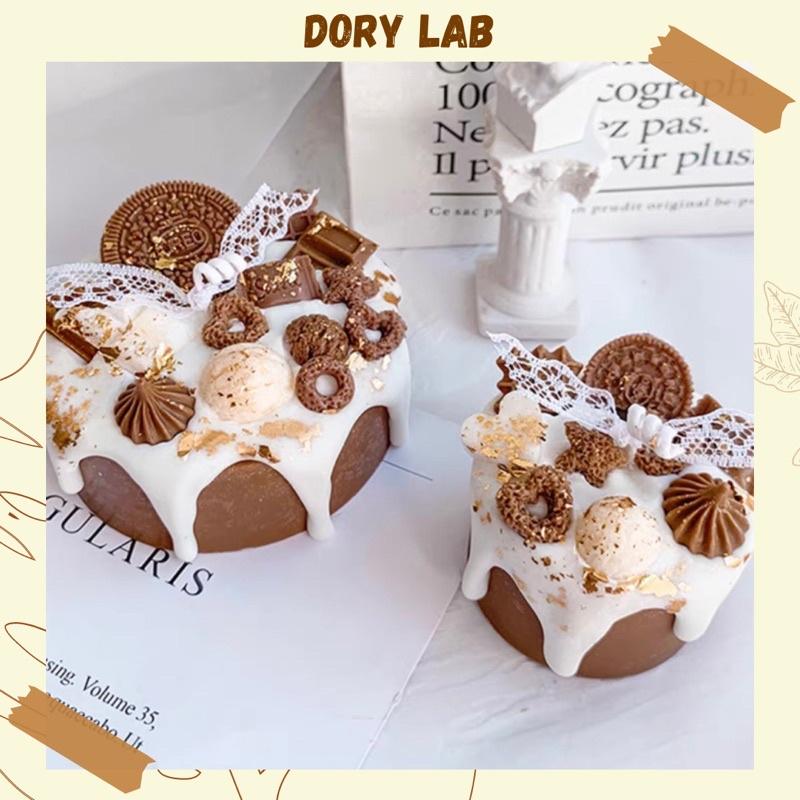 Nến Thơm Bánh Kem Socola Nhiều Mẫu Handmade - Dory Lab