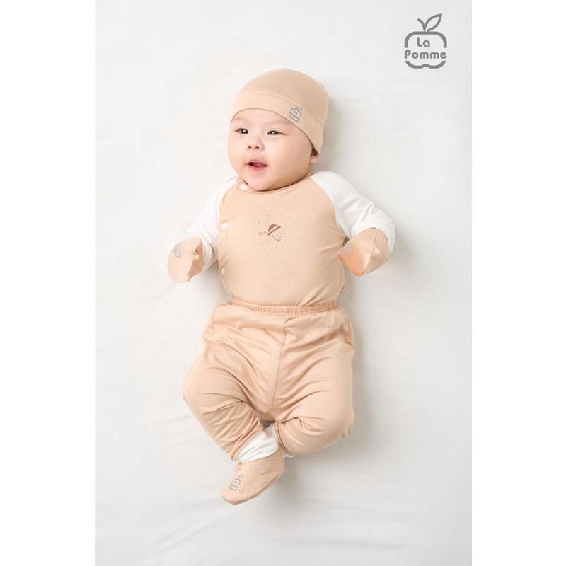 Bộ Dài Tay La Pomme Cúc lệch Puppy - Be 2