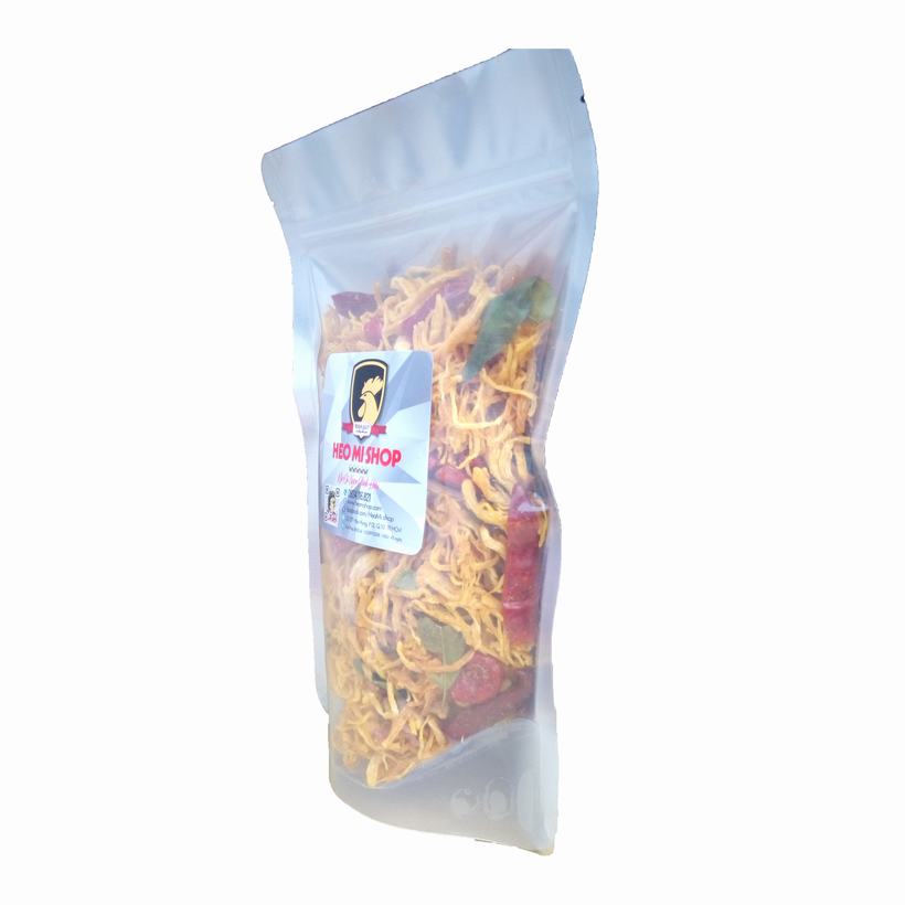 Khô gà lá chanh mềm cay Heo Mi 250g