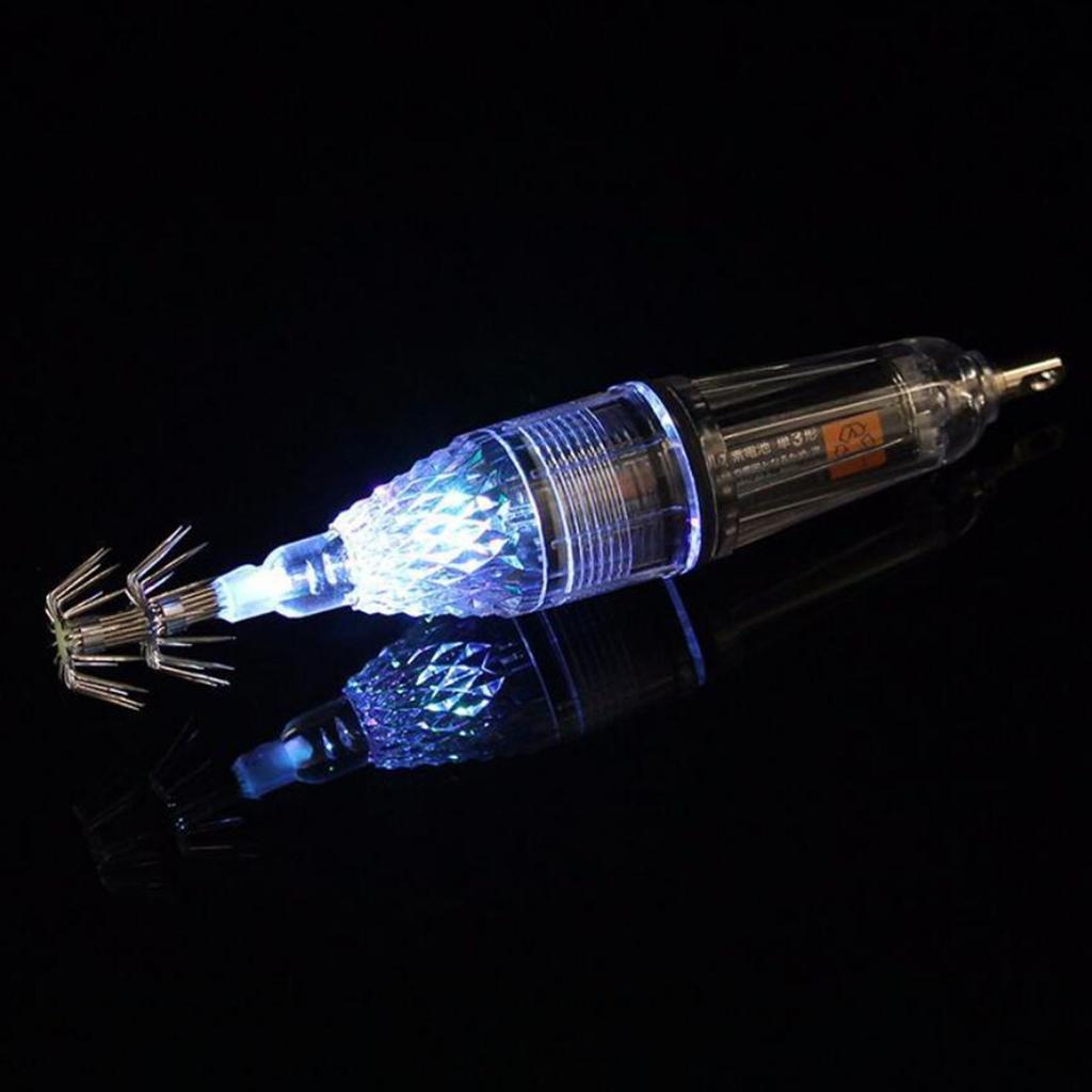 2pcs Luminous Octopus Squid Jig Hook 12cm Saltwater Fishing Lure Bait