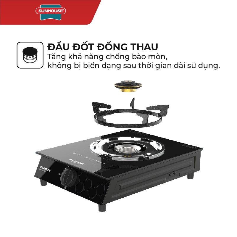 Bếp Gas Đơn Sunhouse SHB215-EC - Hàng Chính Hãng