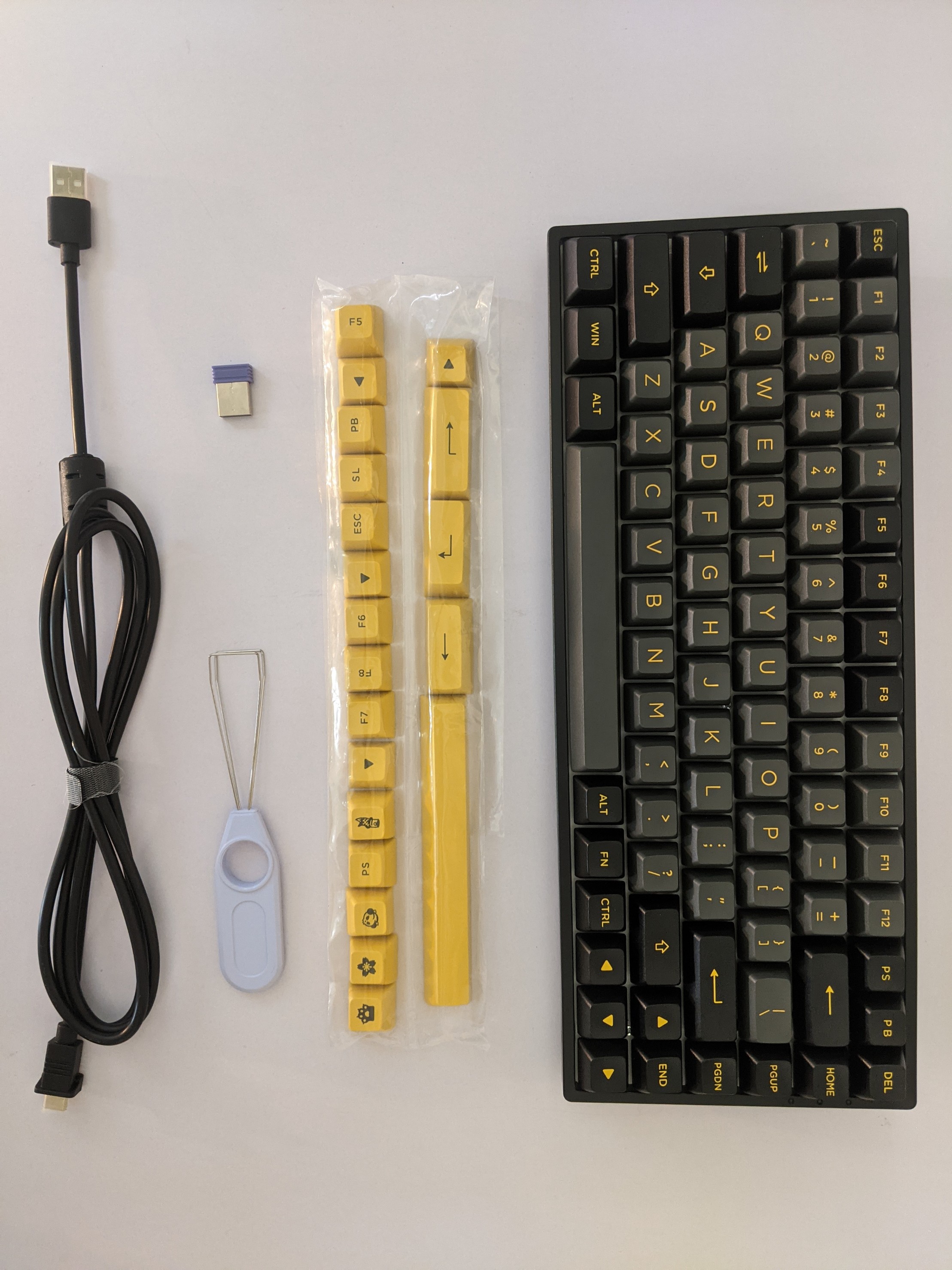 Bàn phím cơ không dây AKKO 3084B Plus Black Gold _Mới, Hàng chính hãng