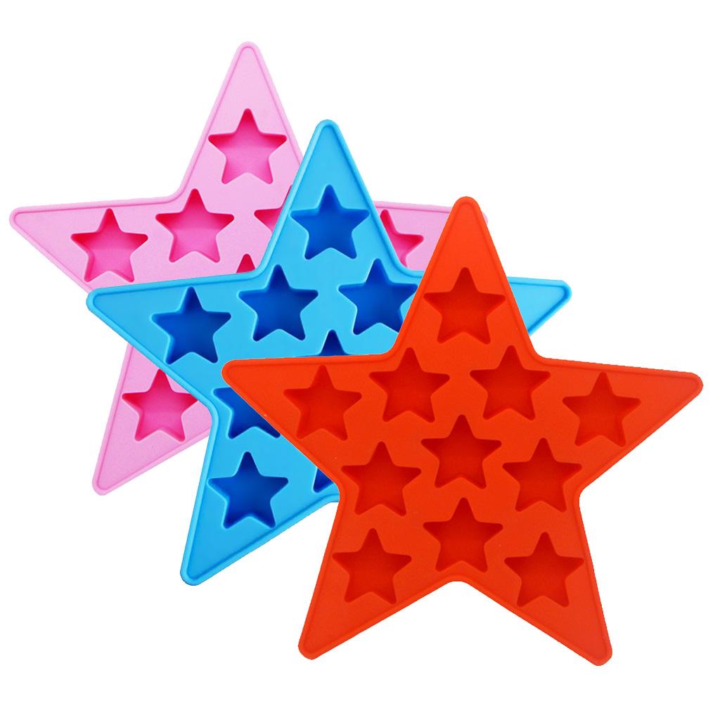 Star Heart Silicone Mould Mold Chocolate Candy Gummy Maker Ice Jelly Tray