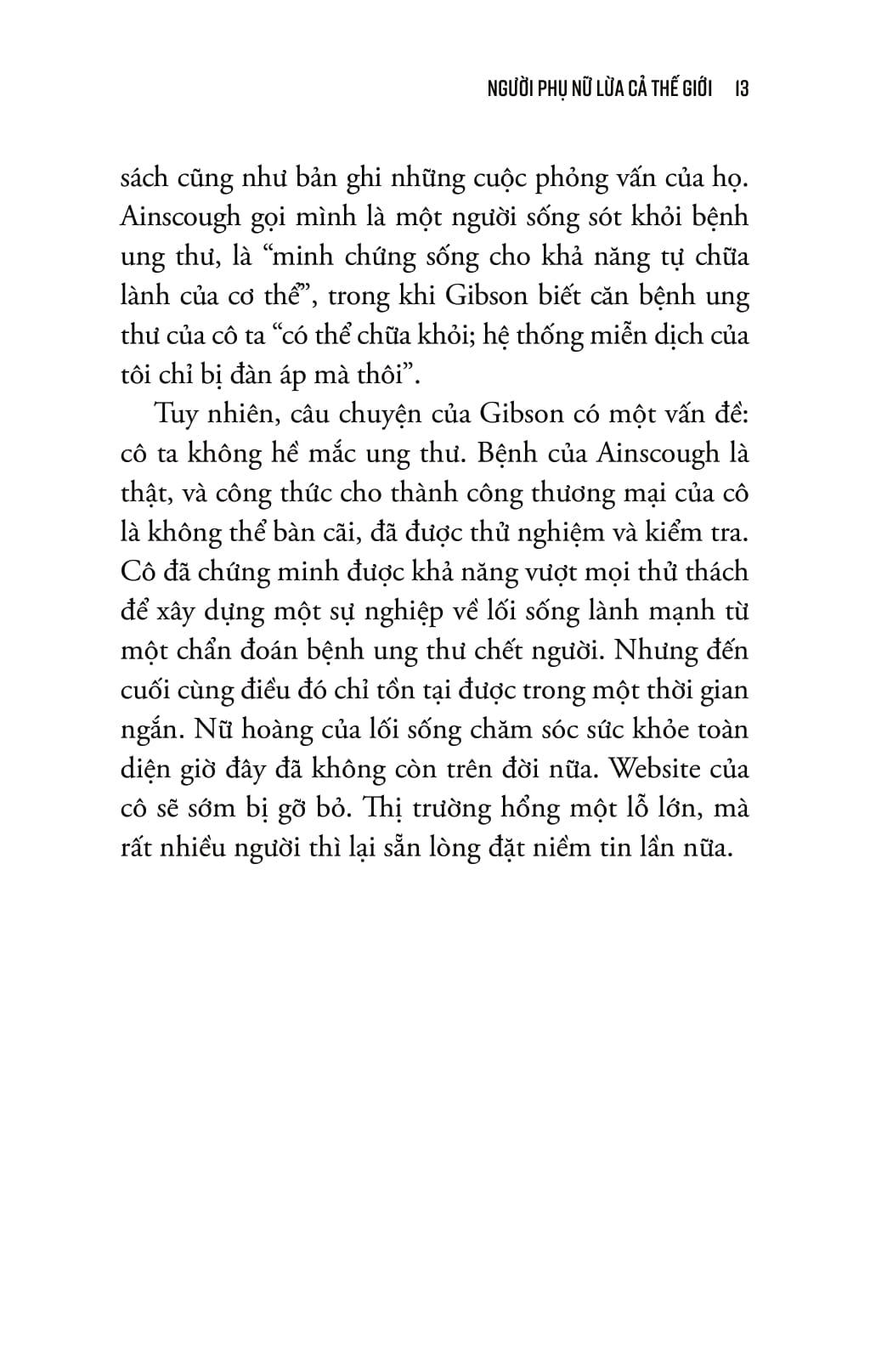 Sách - Người Phụ Nữ Lừa Cả Thế Giới - Chân Tướng Của Belle Gibson - Một Chuyên Gia Sức Khỏe Giả Mạo