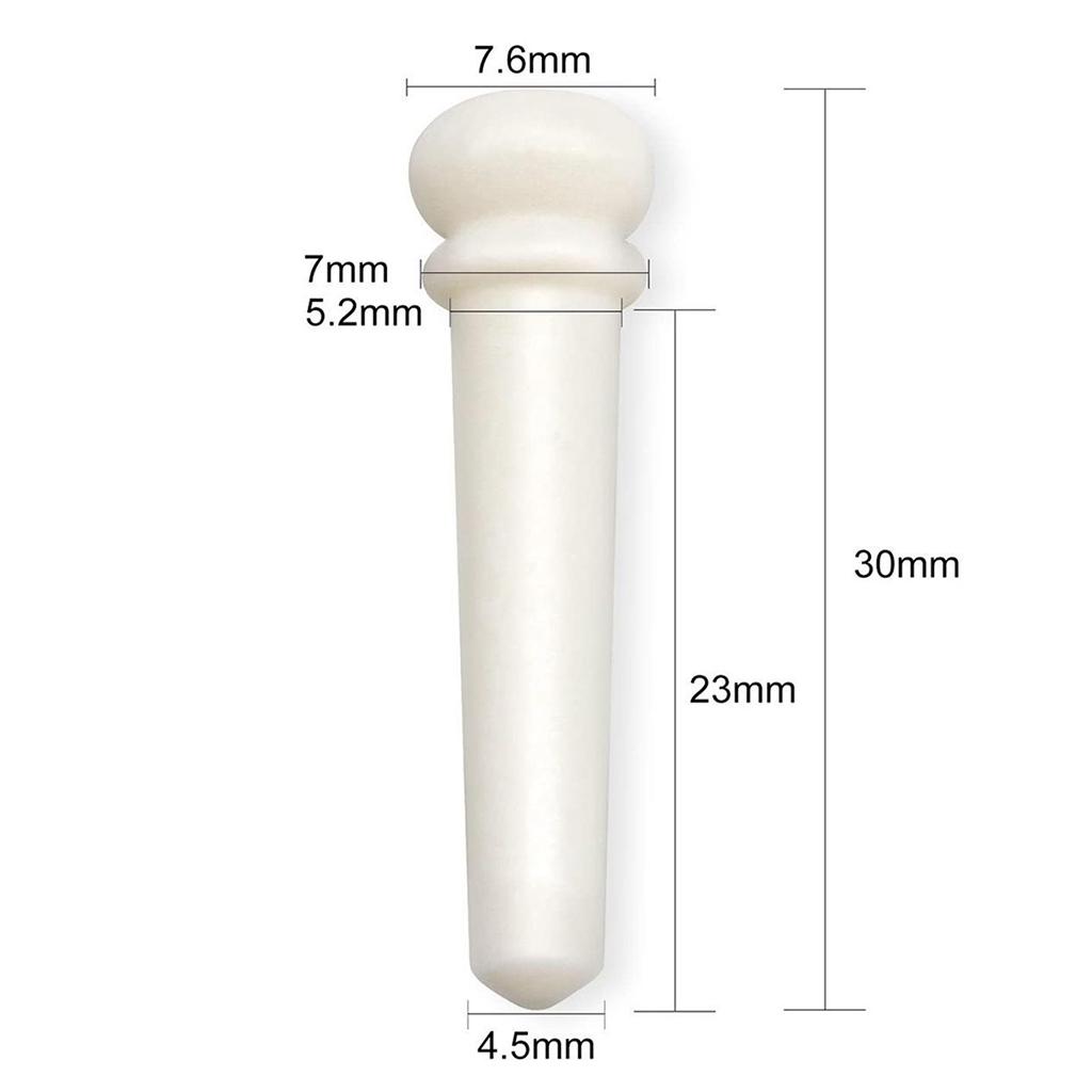 Durable Bone Bridge Saddle + Nut + 6pcs Pins Made of Real Bone for 6 String Acoustic Guitar