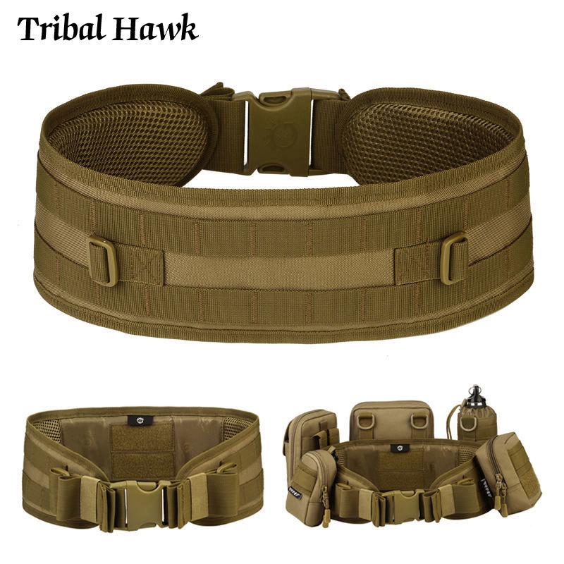 Chiến Thuật Quân Đội Dây Quân Airsoft Molle Mềm Lót Thắt Lưng Nam Săn Đa Sử Dụng Rộng Bụng Phụ Kiện Thiết Bị