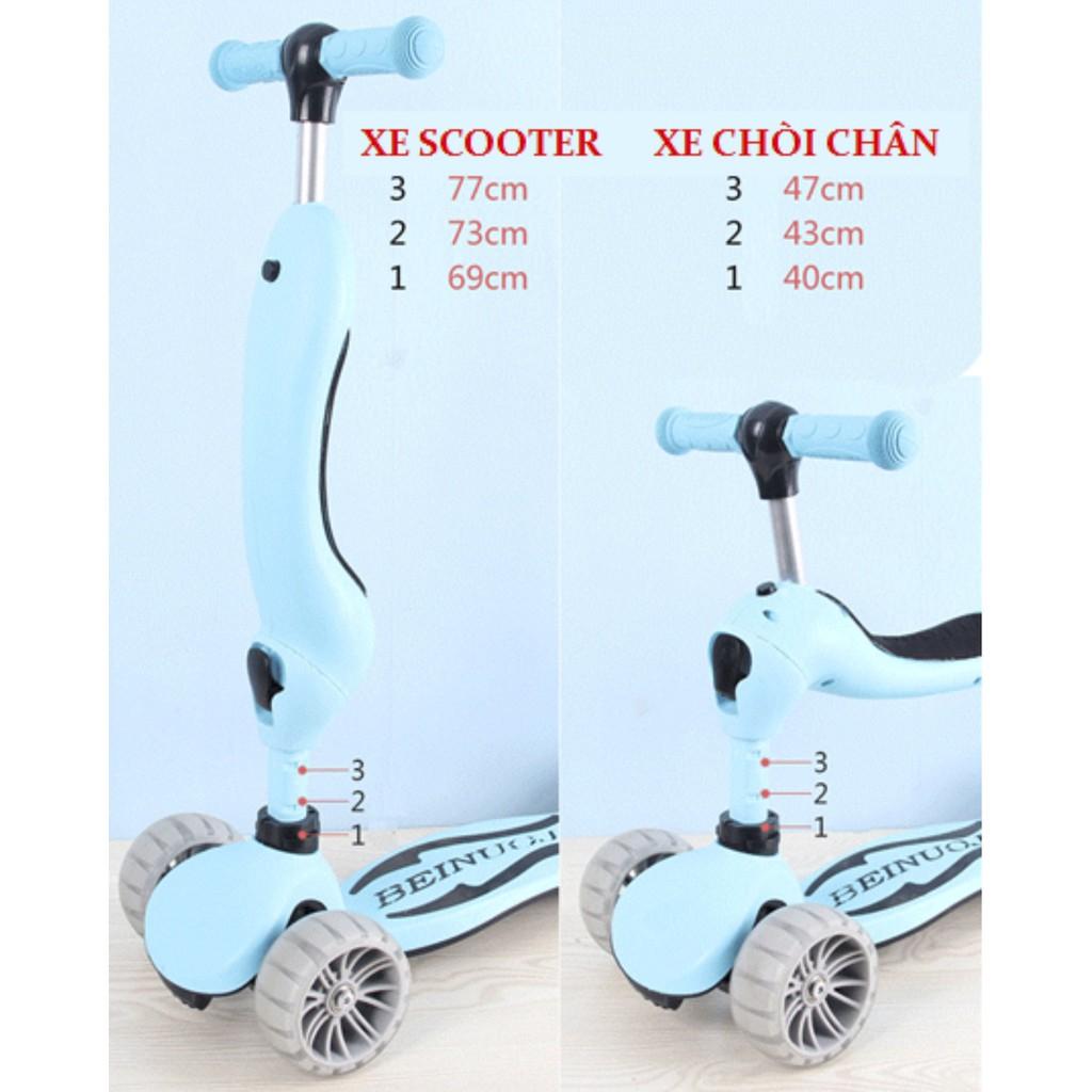 Xe scooter 2in1 Triple One Way (Blue)