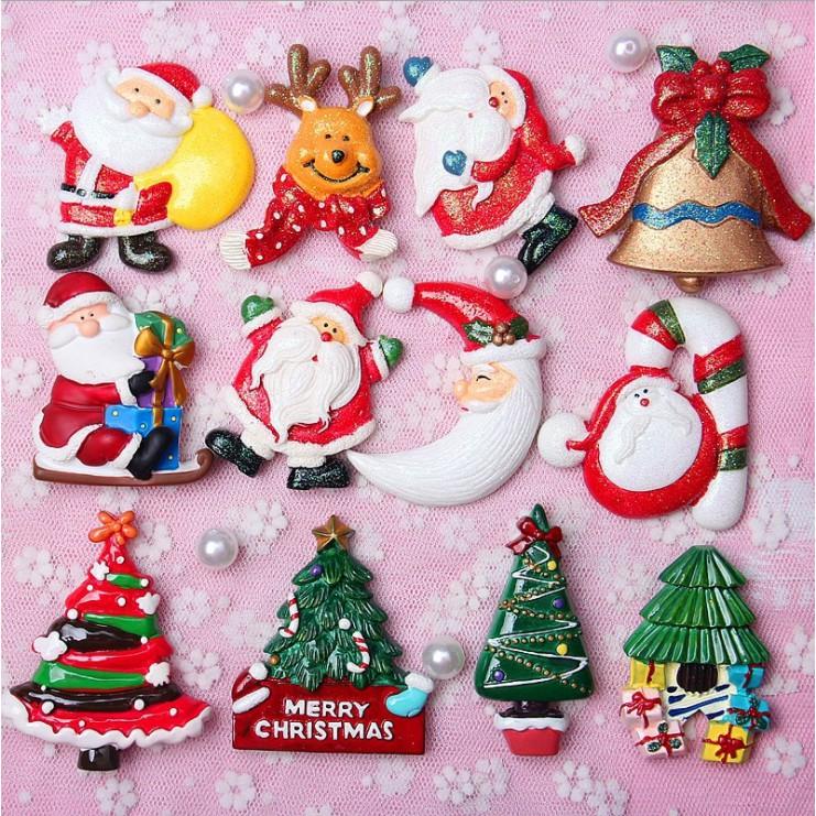 *HN* Charm các nhân vật lễ Giáng Sinh trang trí vỏ ốp điện thoại, dán Jibbitz, DIY