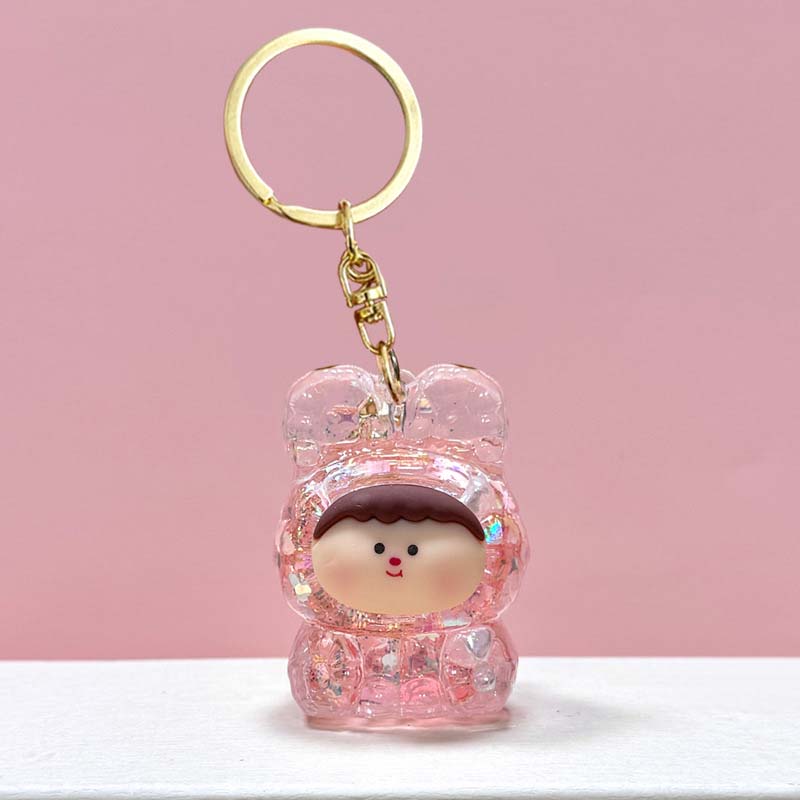Móc khóa Charm nước Mèo thần tài Thỏ Bé Moi Đồ Chơi Dạ Quang Phát Sáng Đáng Yêu