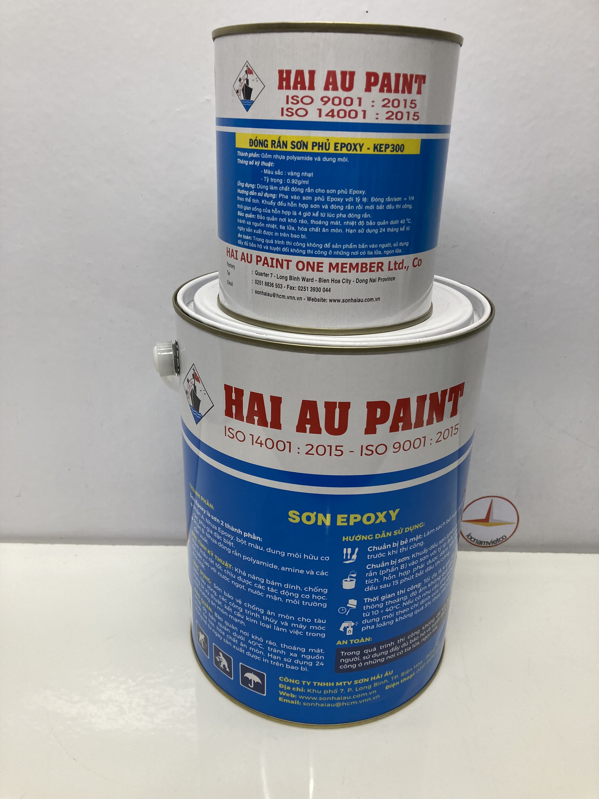 Sơn Epoxy Hải Âu màu xanh ngọc EP262 5L/Bộ