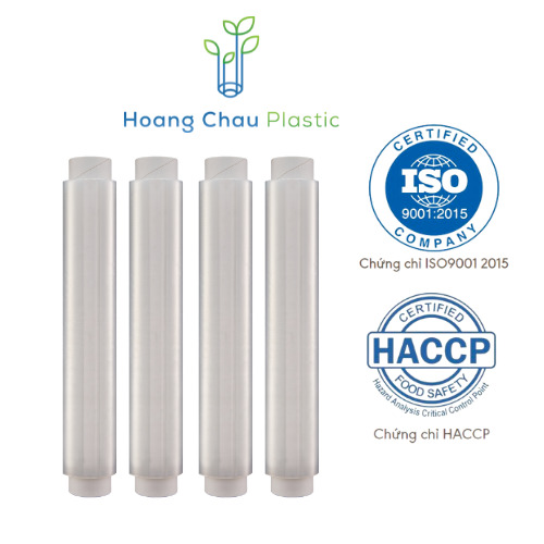 COMBO 4 Lõi màng bọc thực phẩm Hoàng Châu Plastic 30cm x 100m - Nhựa PE - Dùng được cho lò vi sóng- Không chất phục gia tạo dẻo- Không chứa DEHA/DEHP-Thân thiện với môi trường .