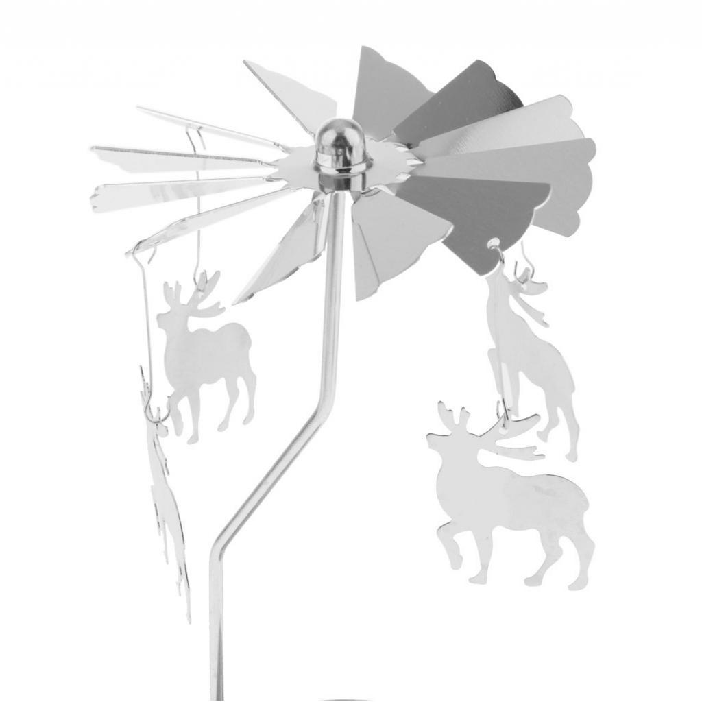 Rotating Candle Tea Light Holder Candlestick Deer