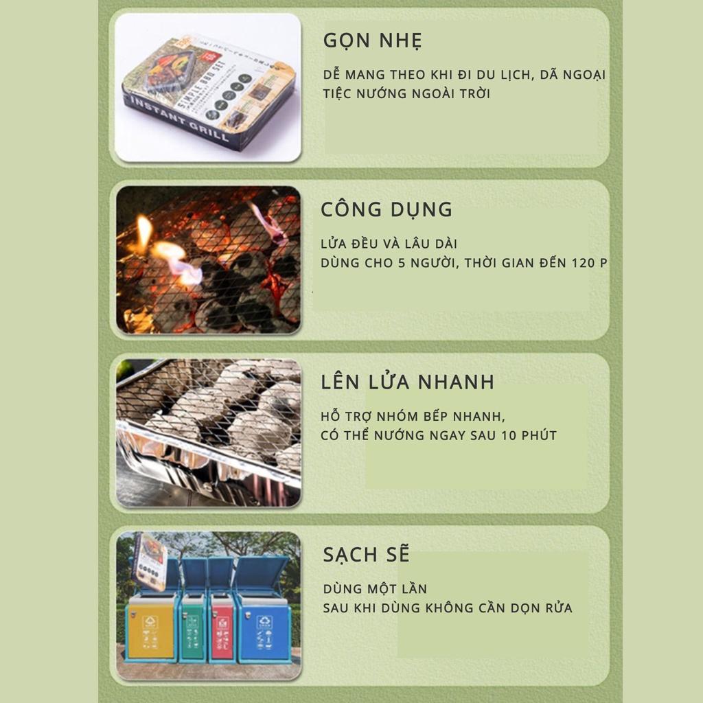 Lò nướng BBQ dùng một lần Du lịch Dã ngoại tại nhà Lò nướng than di động ngoài trời (TM05)