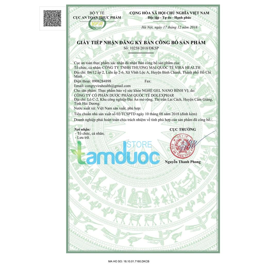 Nghệ Bình Vị Gel Hộp 30 gói - Hỗ Trợ Giảm Viêm Loét Dạ Dày Tá Tràng