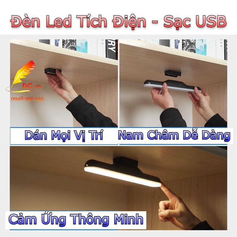 Đèn Led Tích Điện 1800mAh Đèn Led Cảm Ứng Điểm Chạm Thông Minh Sạc USB Dán Tường Gắn Nam Châm Để Bàn Học Bàn Làm Việc