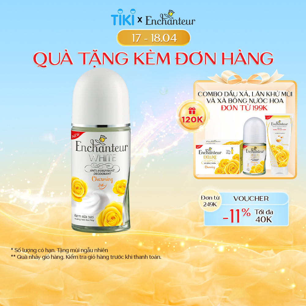 Lăn khử mùi trắng da Enchanteur Charming 50ml