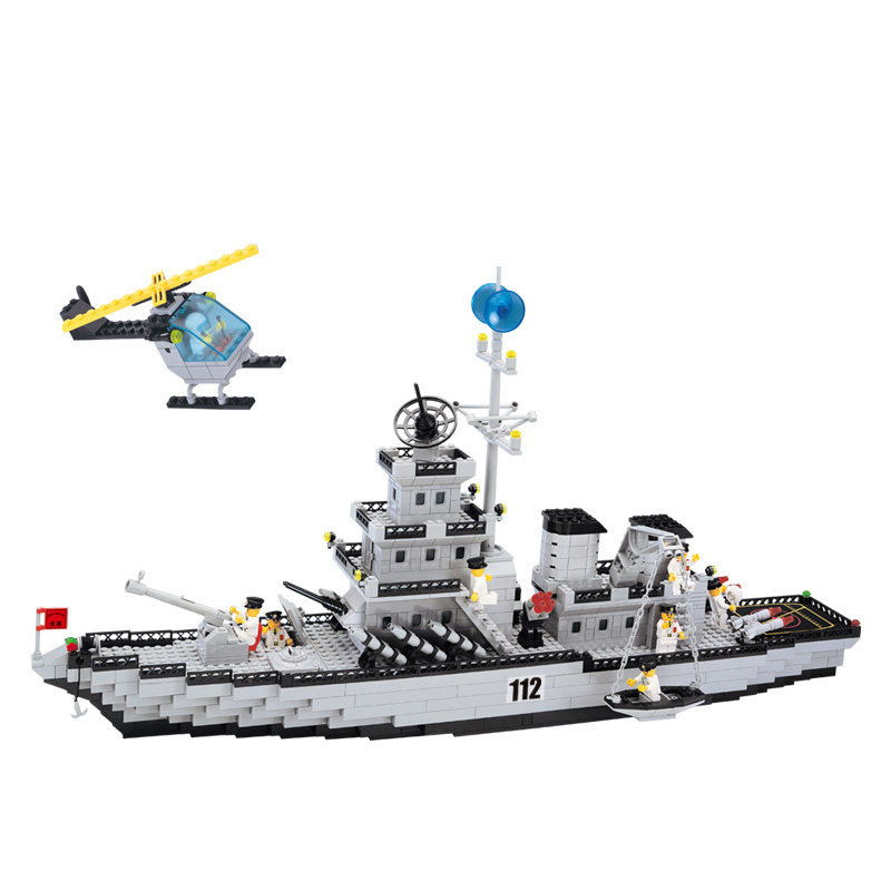 Đồ chơi lắp ráp Mô hình Tàu chiến - Warship Qman 112