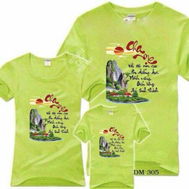 Áo gia đình thun cotton giá rẻ