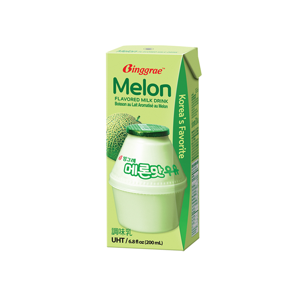 Lốc Sữa Dưa lưới Hàn Quốc Binggrae Melon Milk (200ml x 6 hộp)