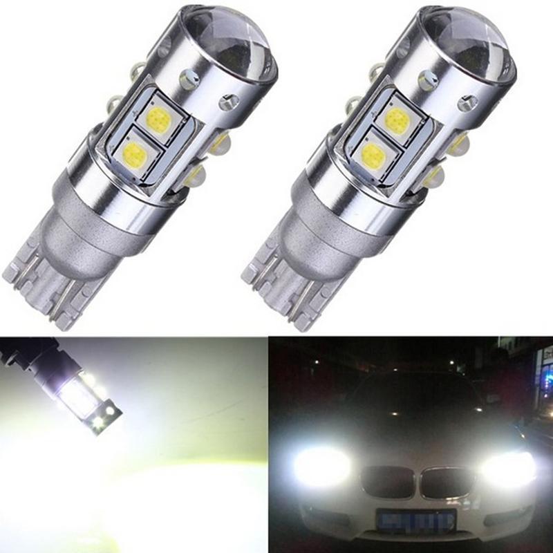 Pack of 2 50W T10 W5W 501 194 CREE High Power Led Car White Light Reverse Tail Bulb