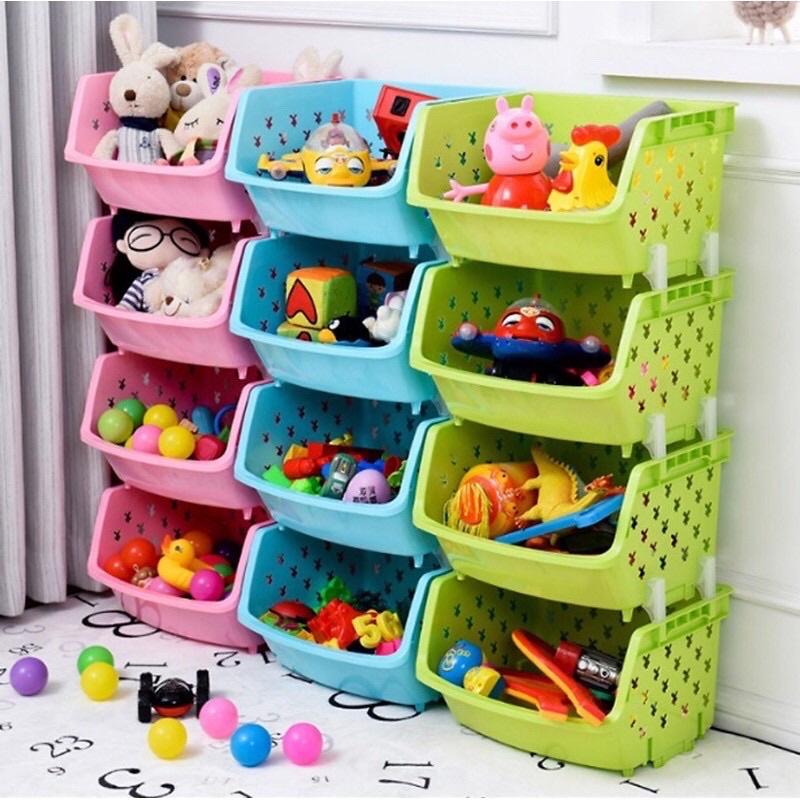 Kệ Rổ Nhựa Đa Năng 4 Tầng Siêu Tiện Dụng Đựng Đồ Gia Đình Tiện ích
