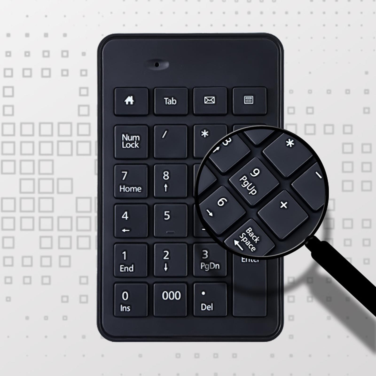 Non Slip Wireless Numeric Keypad 23Key Accountant Financial for Computer PC