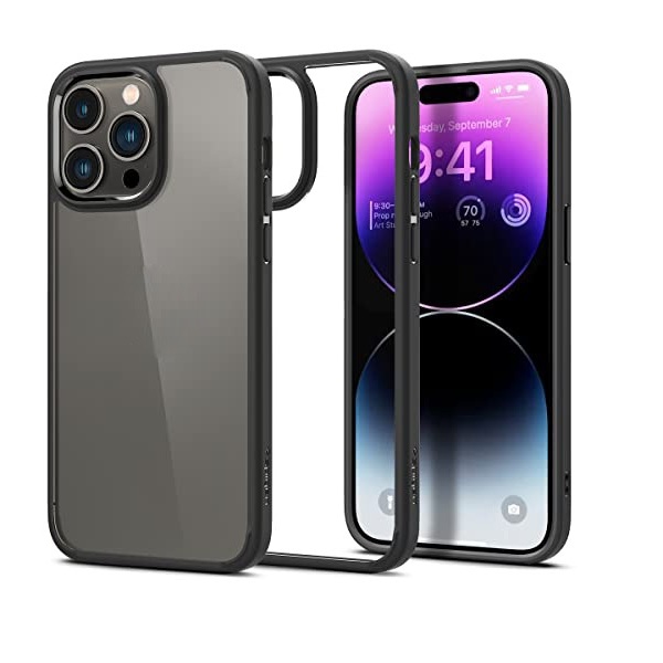 Ốp lưng chống sốc viền cao su cho iPhone 14 Pro Max thiết kế mặt lưng trong suốt Hiệu Rock hybrid Protective Case - hàng nhập khẩu