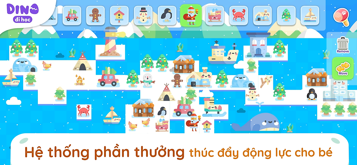 Ứng dụng giáo dục sớm tiền tiểu học Dino đi học phát triển tư duy cho trẻ 3-6 tuổi - Gói trọn đời )