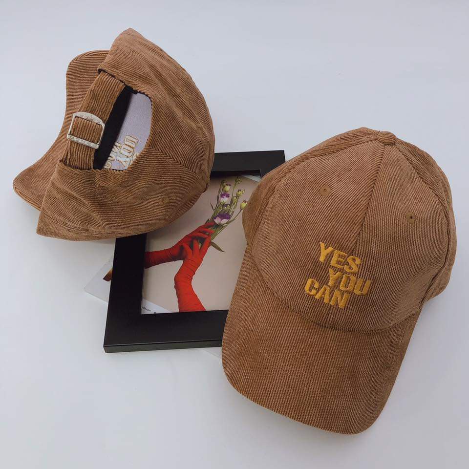 Mũ lưỡi trai thêu chữ yes you can