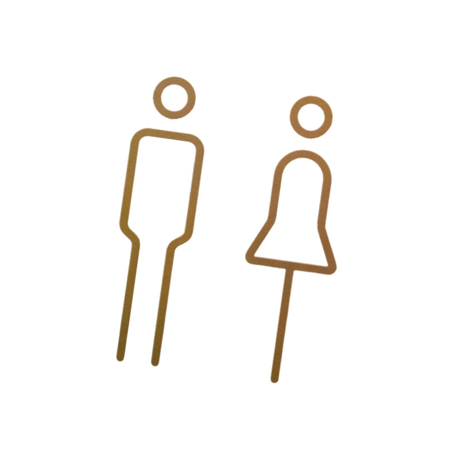 Men Women Toilet Sign Loo Lightweight Toilet Symbol Sign for Parks Bar Store