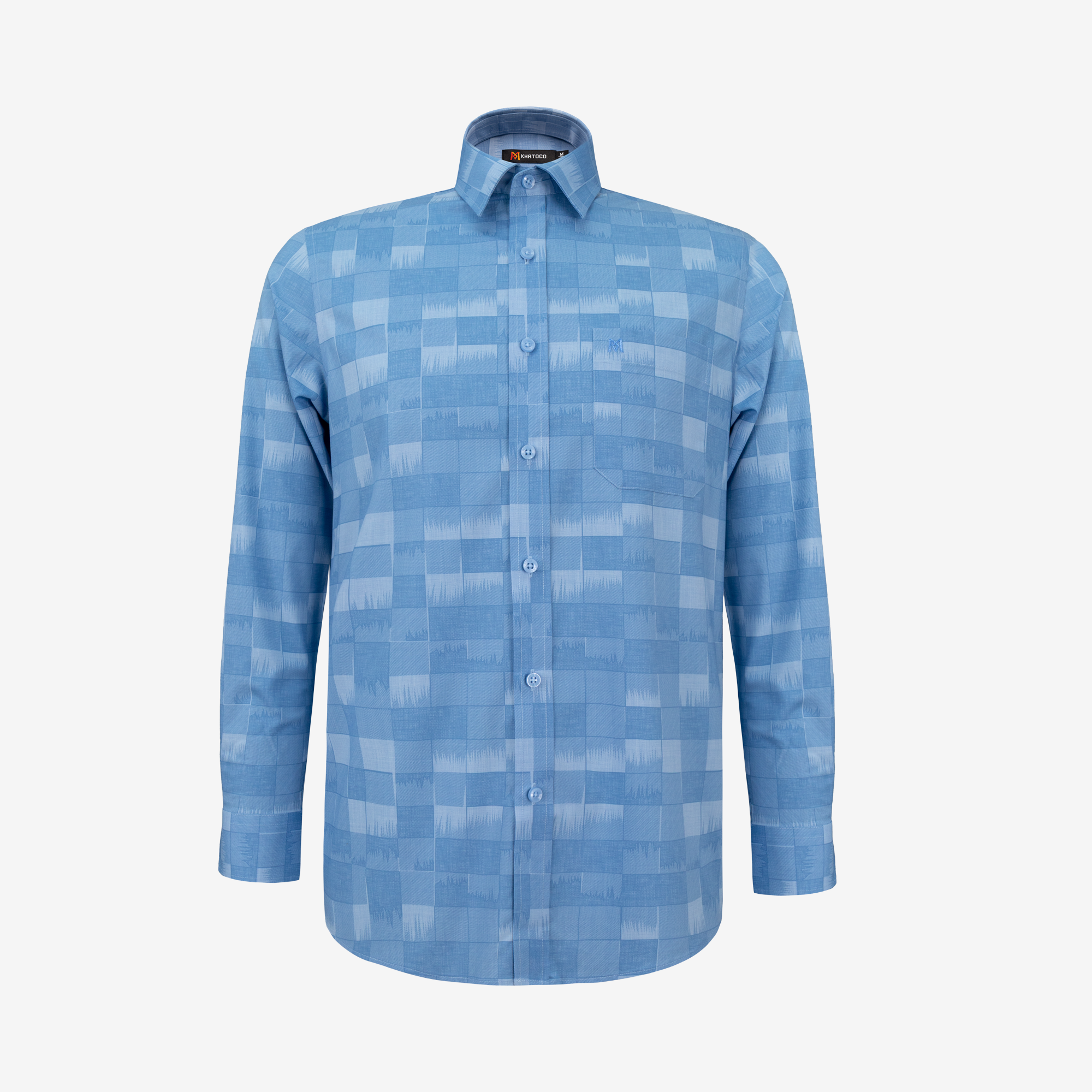 Áo sơ mi nam KHATOCO Tailor Fit dài tay A1MD538T1-CNCR787-2707-D