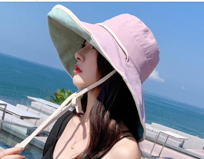 Nón rộng vành chống nắng đội 2 mặt chống tia cực tím cao cấp, mũ chống nắng nữ thời trang mới