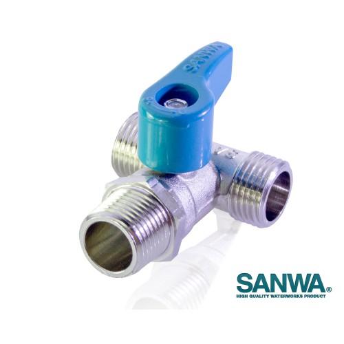 Van chia nước 3 ngã Sanwa 1/2&quot; BV15 MMM Thái Lan, có xuất hóa đơn VAT