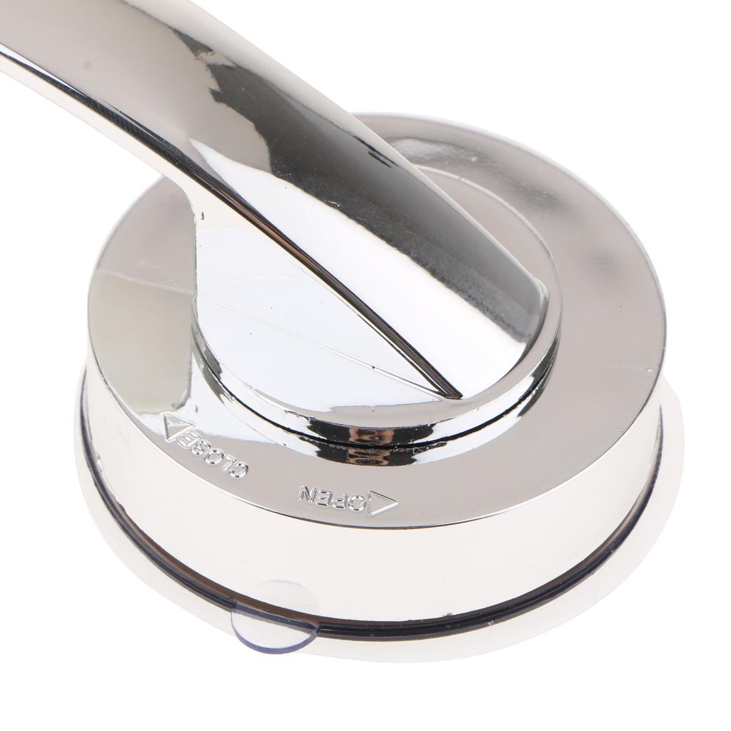 Strong Suction Cup Cabinet Handle Glass Door Pull Window Knob Decor Silver L