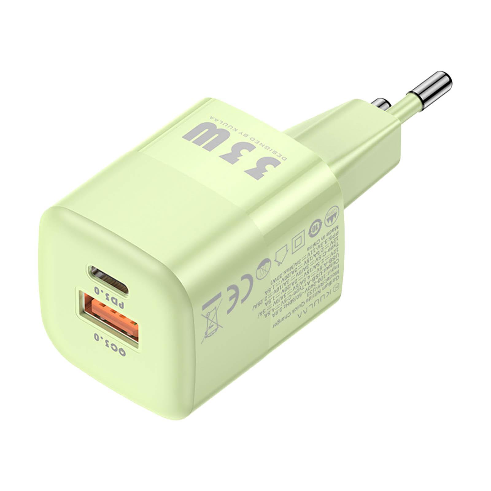 33W Dual Port Wall Charger Adapter Smart Chip for iOS Android Phones EU