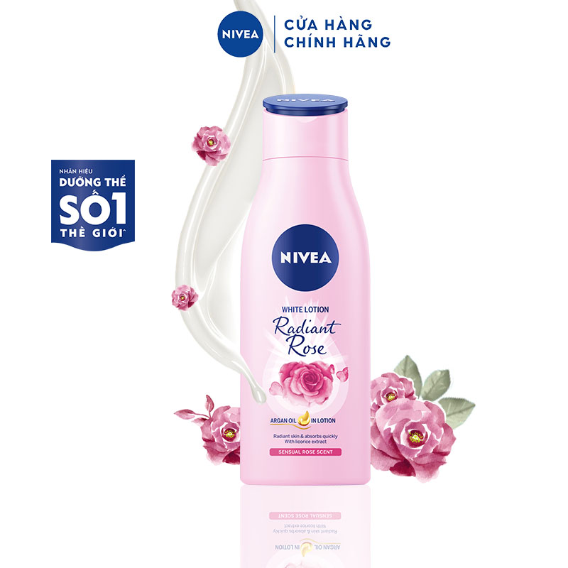 Sữa Dưỡng Thể Dưỡng Trắng NIVEA Hương Hoa Hồng Radiant Rose (200ml) - 85706