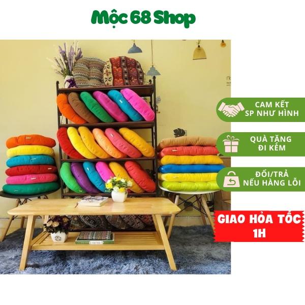 Đệm Ngồi Bệt Size Lớn Thêu Vi Tính, Đệm Lót Ghế Vuông Tròn (Bông Trắng Cực Êm) - Padded Seat Cushion, Chair Cushion