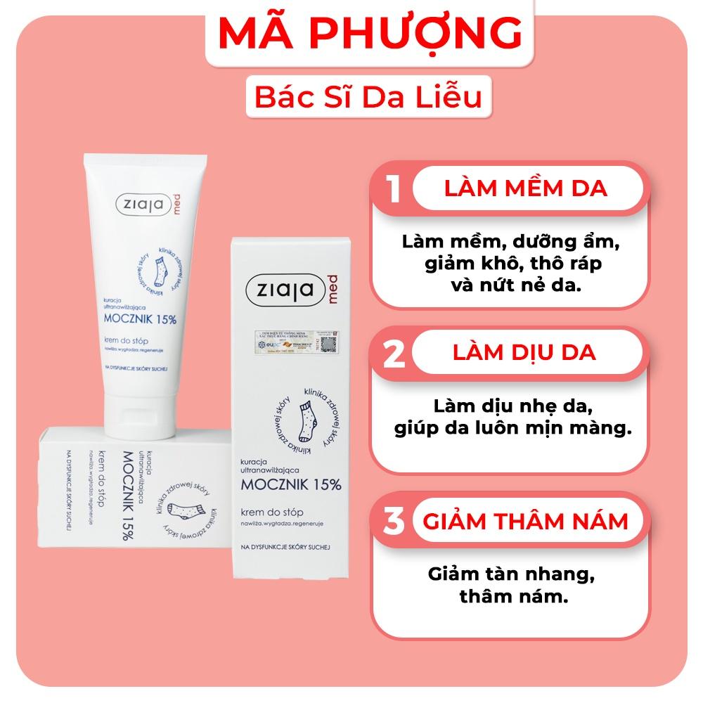 Kem dưỡng ẩm giảm khô nứt nẻ Ziaja Ure 15%