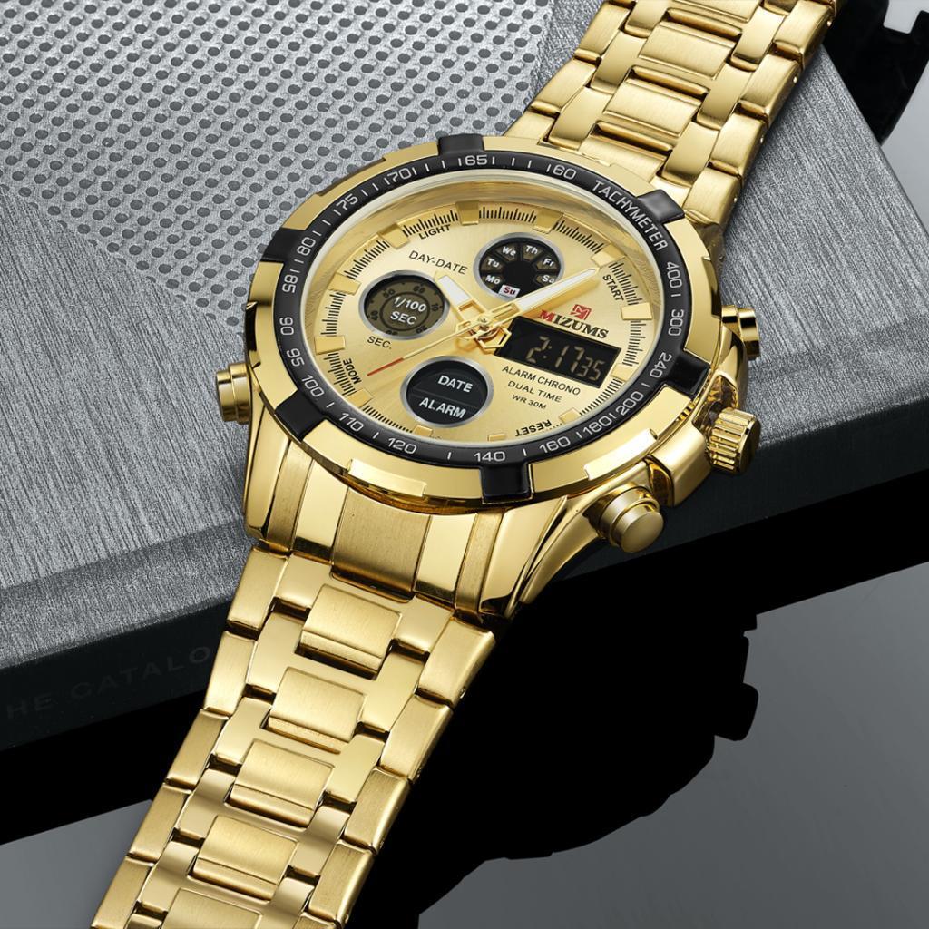 Waterproof Luminous Steel Belt Sports Watch for Men