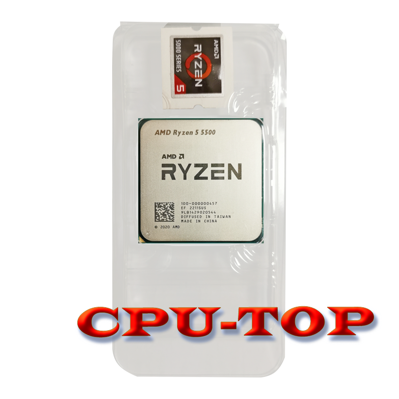 Mới AMD Ryzen 5 5500 R5 5500 3.6 GHz 6 Nhân 12 Luồng 7NM L3 = 16M 100-000000457 Ổ Cắm AM4 Không Quạt