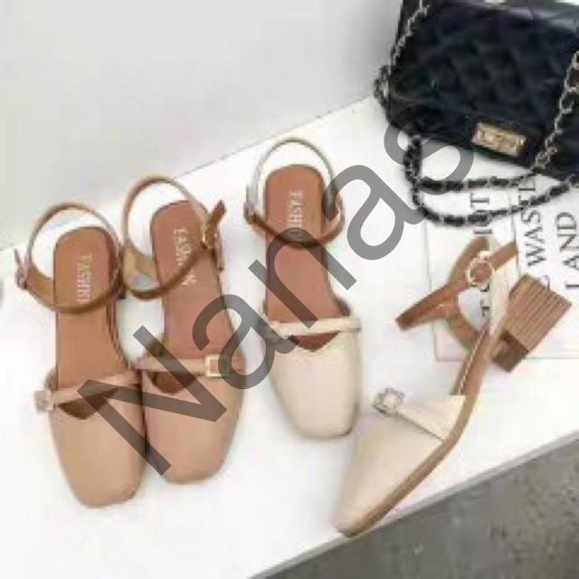 Giày sandal 3p một quay ngang đính đá R18 Nanas