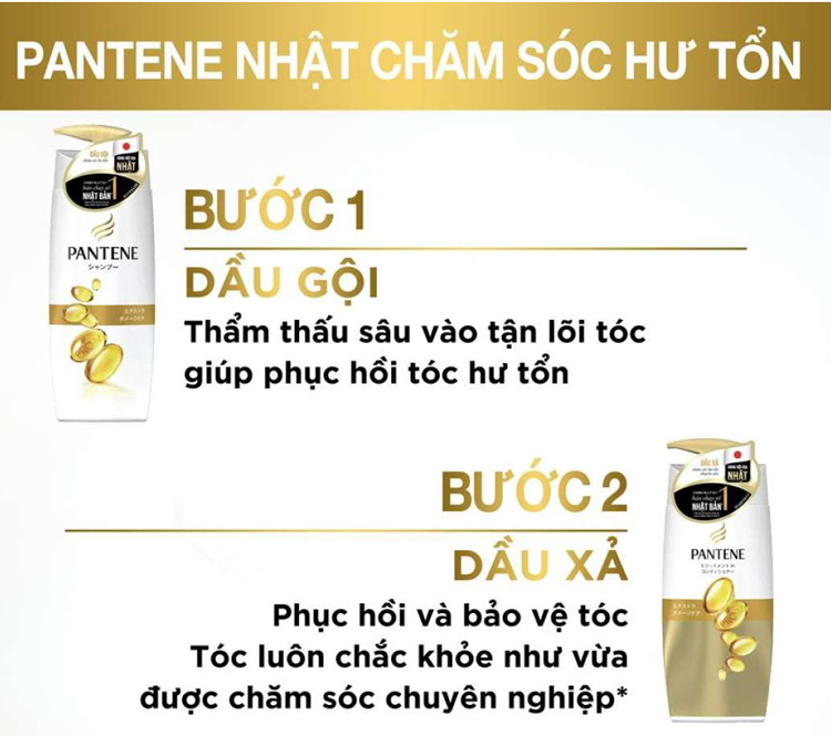 Dầu Xả Pantene Nhật Bản Chăm Sóc Hư Tổn Chuyên Sâu
