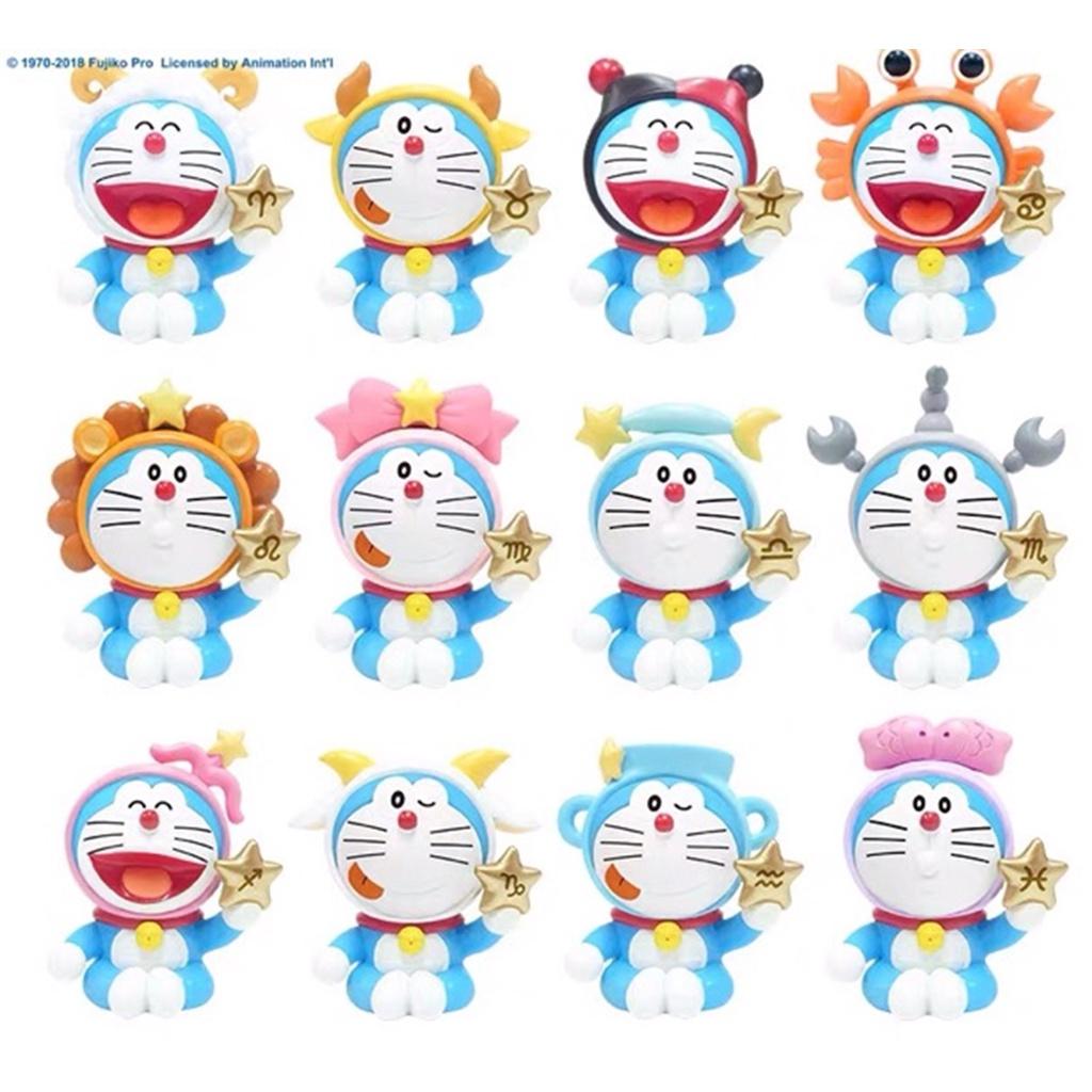 Bộ Mô Hình 1 nhân vật Doraemon trong bộ 12 Cung Hoàng Đạo nhân vật hoạt hình Doraemon dễ thương