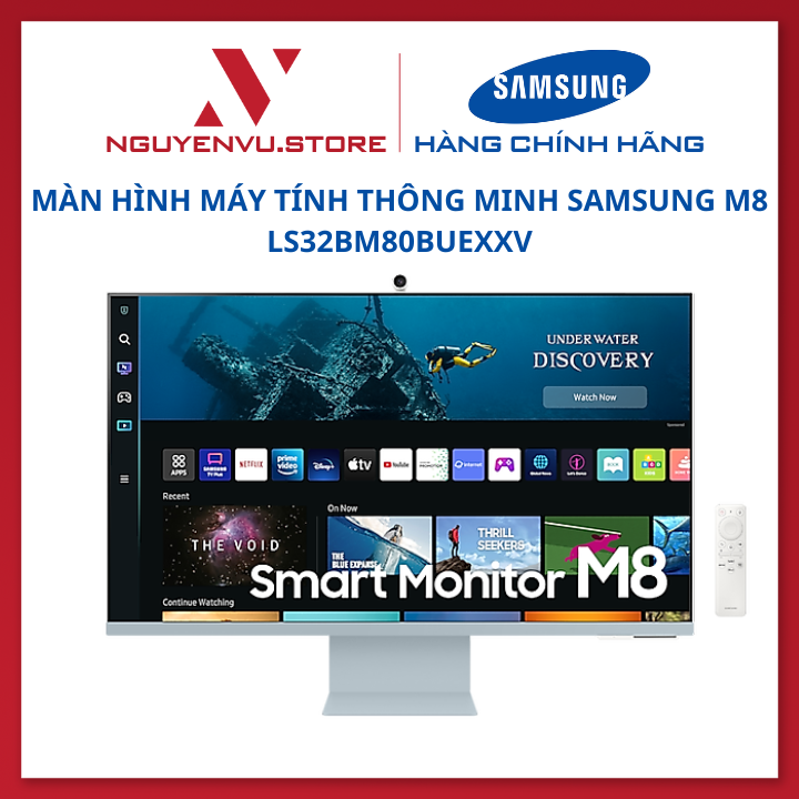 Màn hình máy tính thông minh Samsung M8 LS32BM80BUEXXV 32&quot; 4K USBC - Hàng chính hãng